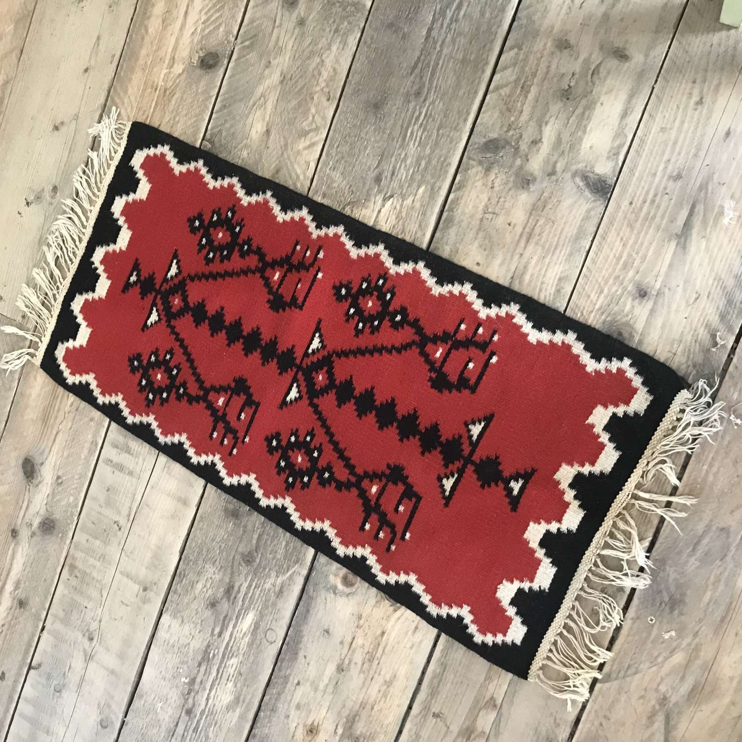 Flat weave tribal rug