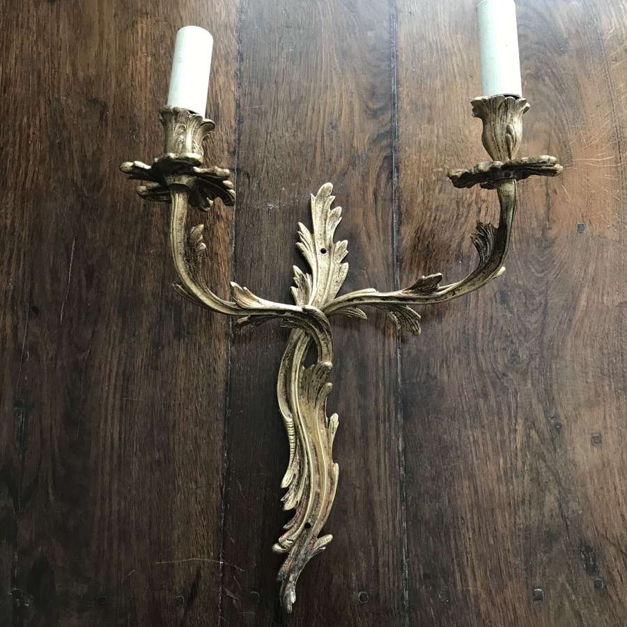 Vintage Gilded Brass wall sconce