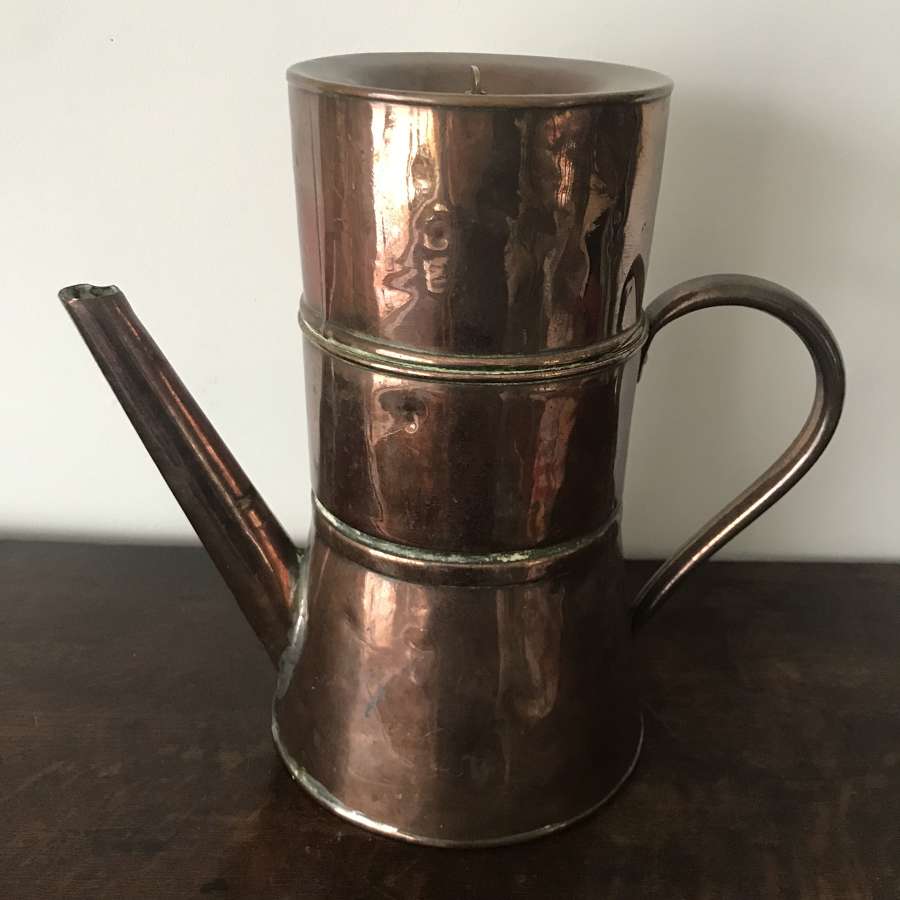 Antique French copper coffee pot