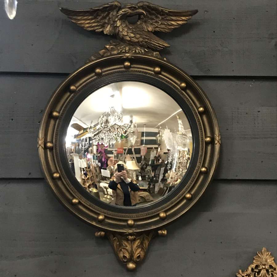 Regency style Bullseye mirror with Eagle