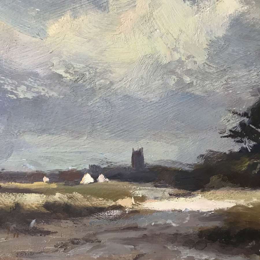 Landscape painting by Andrew King of near Aldeburgh, Suffolk