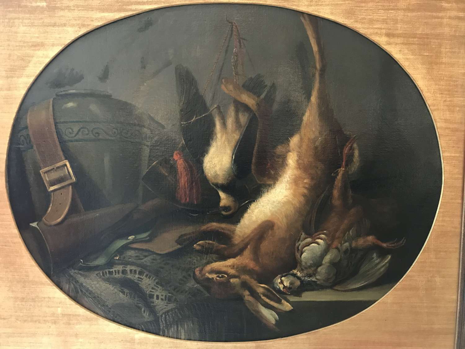 Large oil painting of dead Game