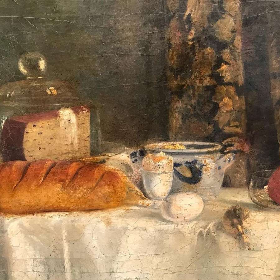 Dutch School, 19th century still life of a breakfast table