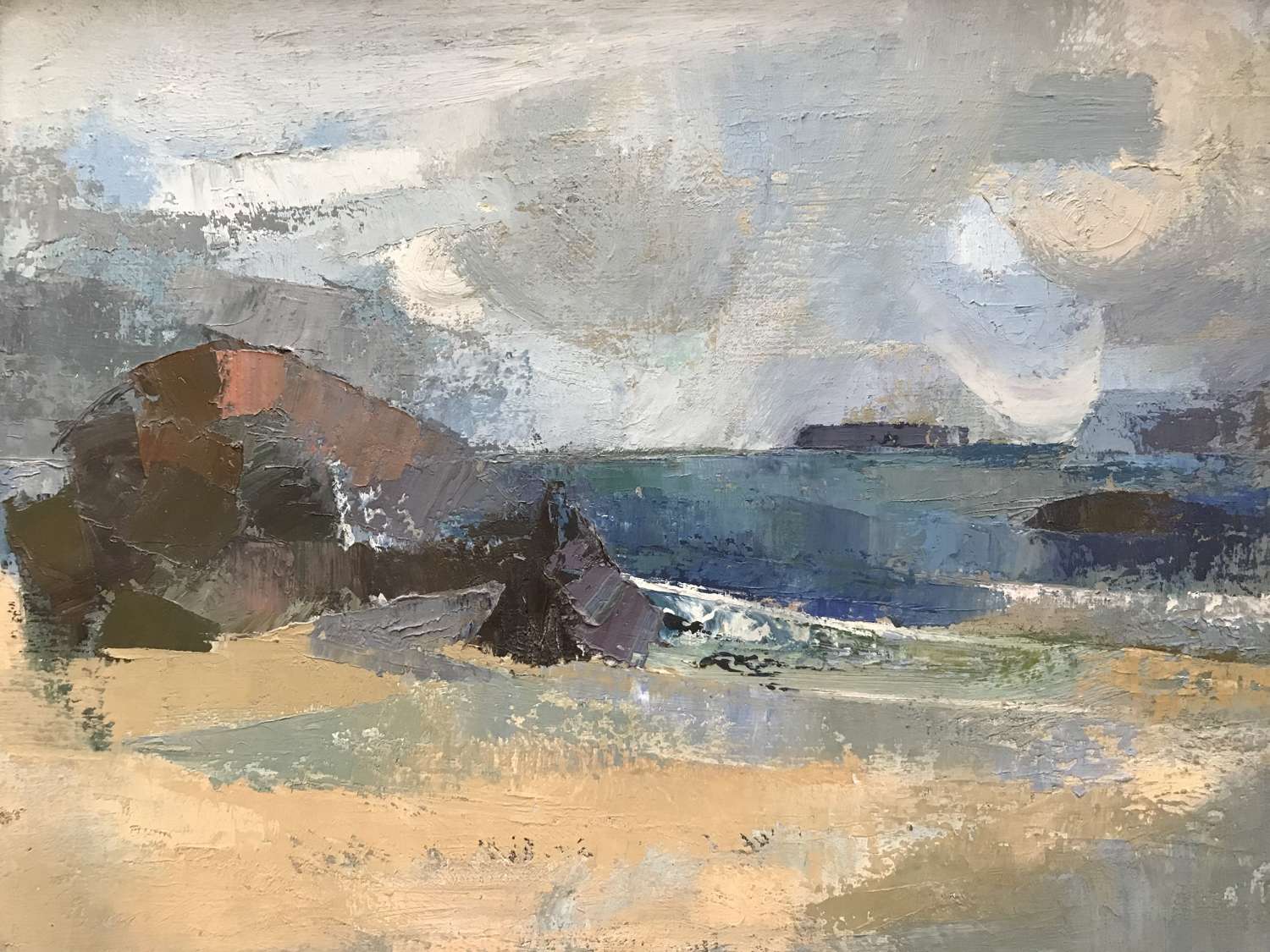 Connemara coast. Mid century oil on canvas