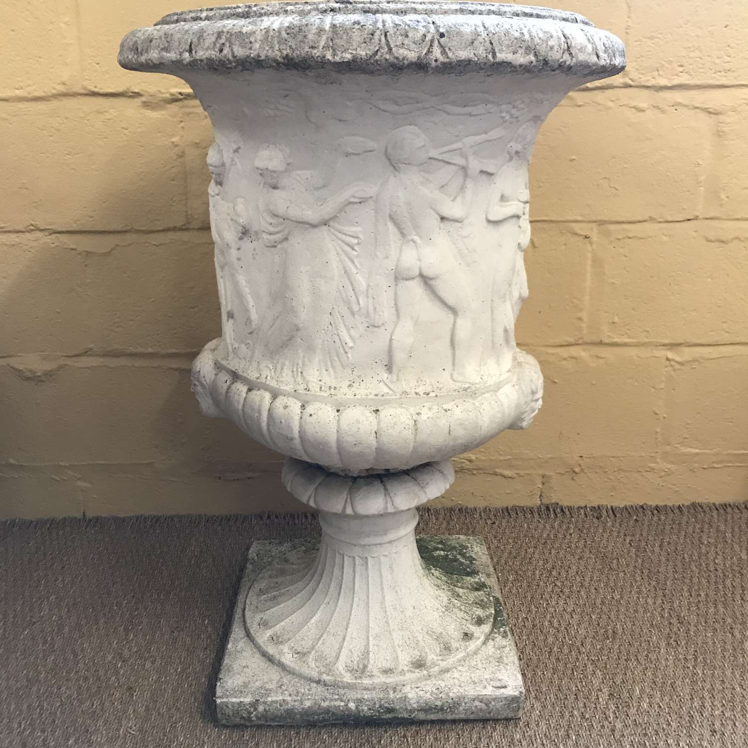 Pair of large classical garden urns