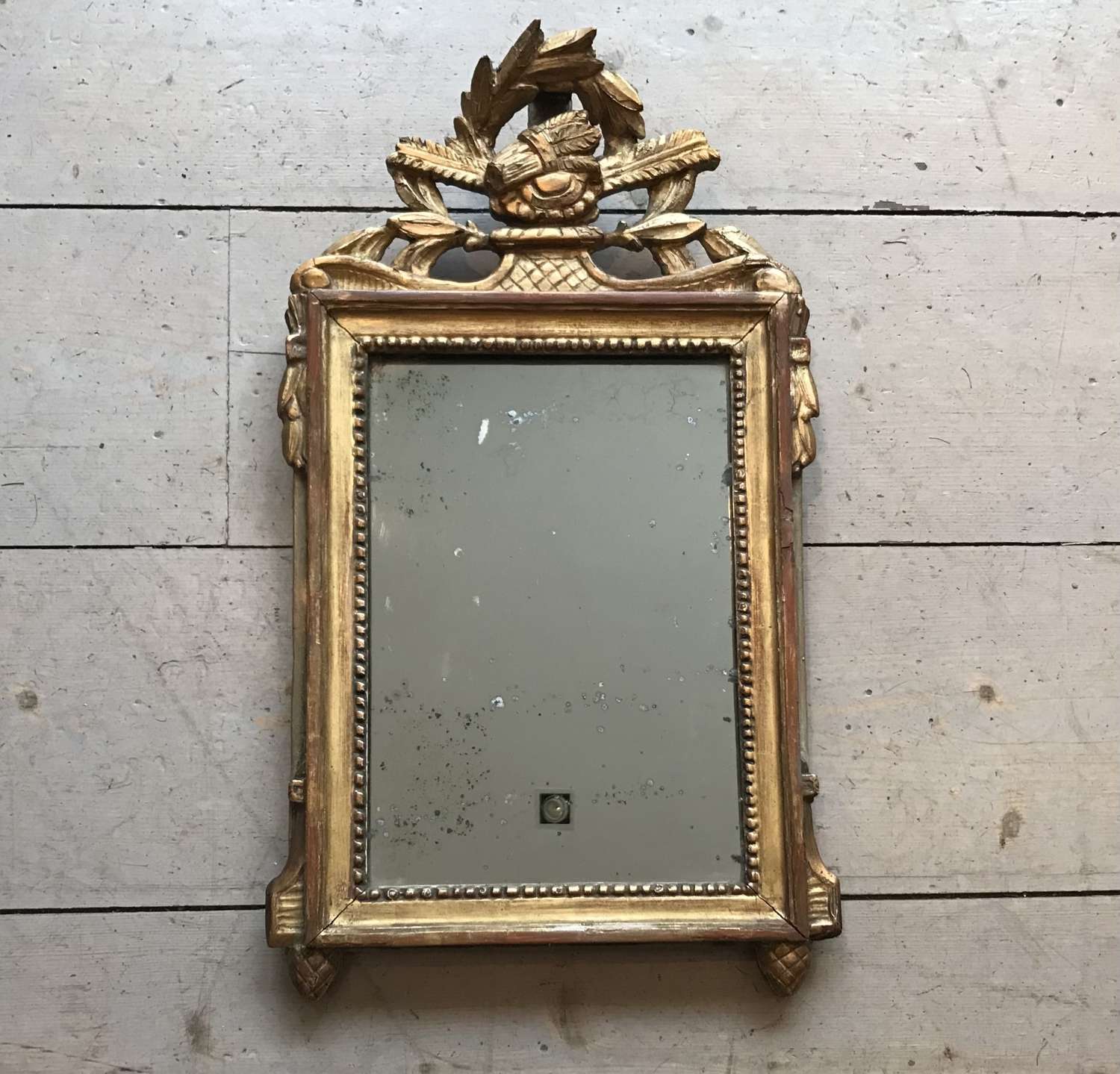 18th century carved and gilded French mirror