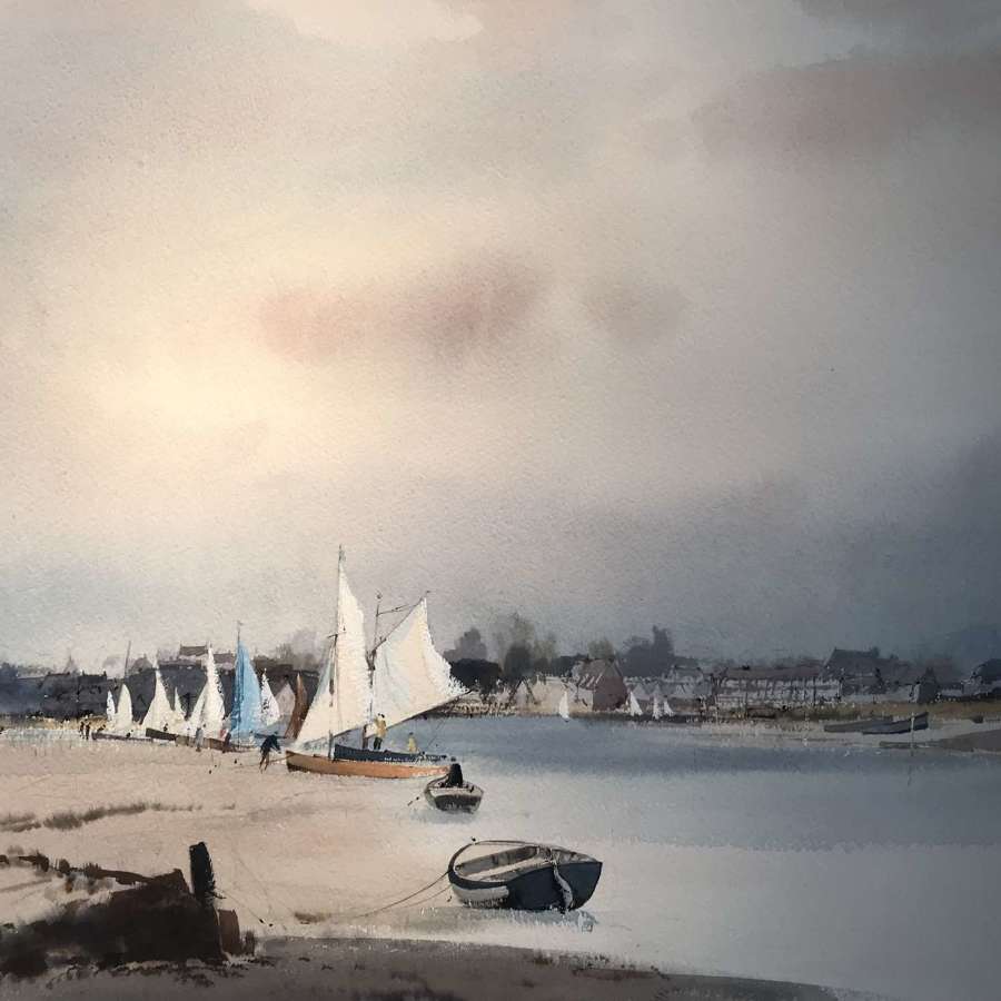 Blakeney, Norfolk. Painting by Leslie Moore RI
