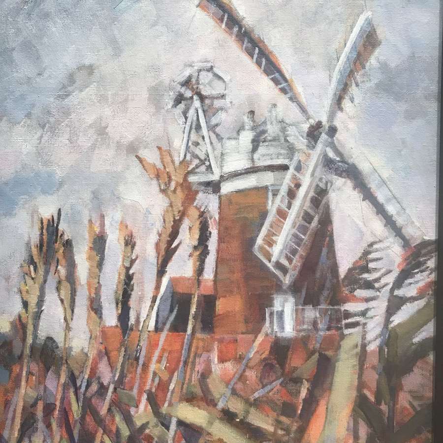Oil painting of Cley Mill, Norfolk