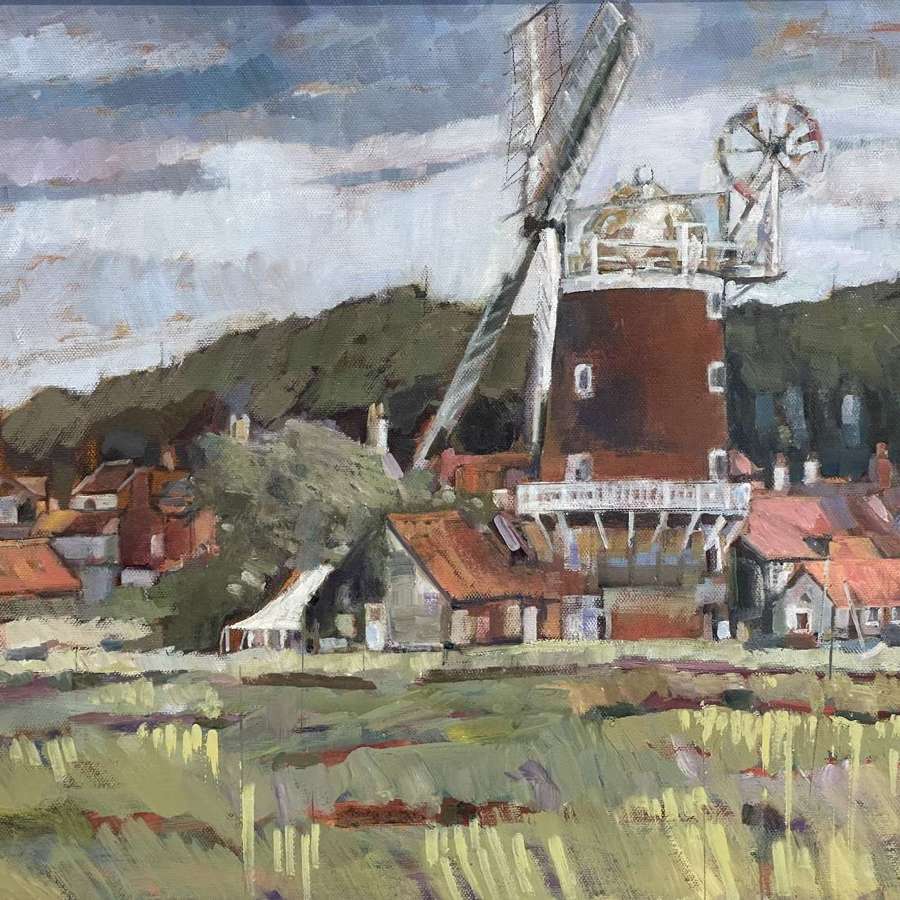 Oil painting of Cley-next-the-sea Windmill